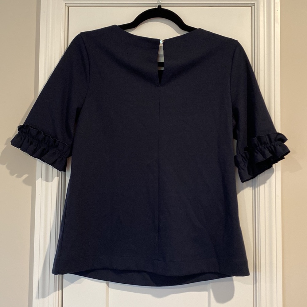 Banana Republic Navy Short Sleeve Blouse - Picture 4 of 4